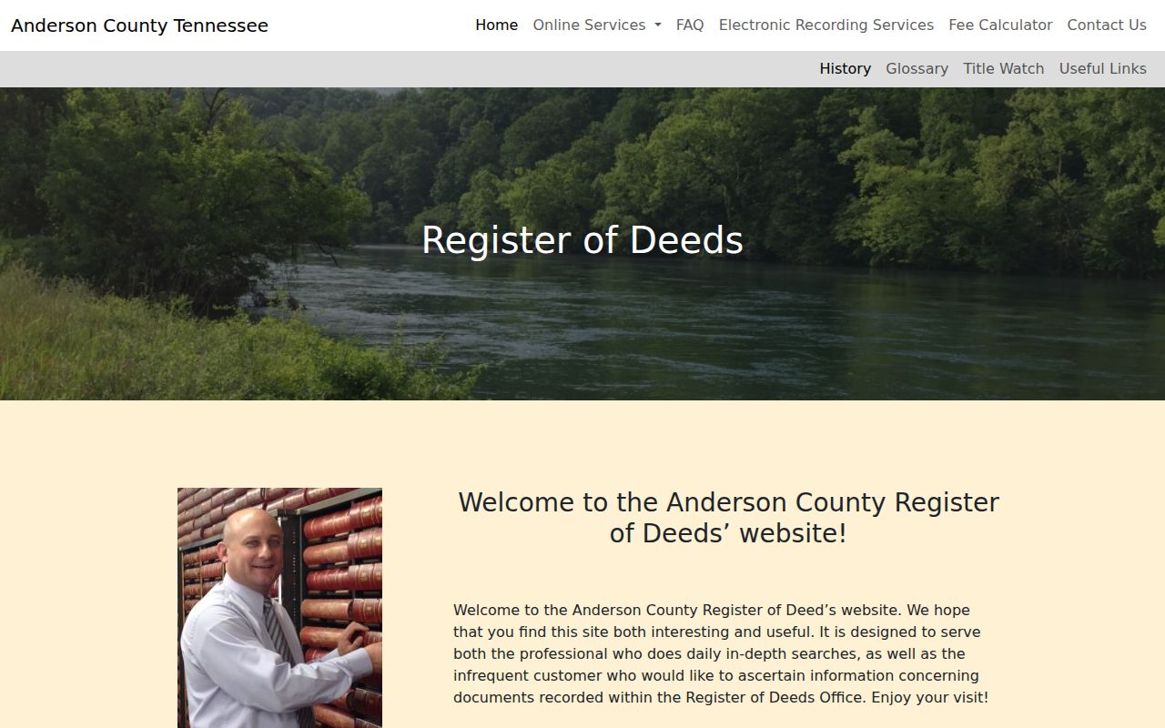 Oak Ridge previous residents research through the Anderson deed index
