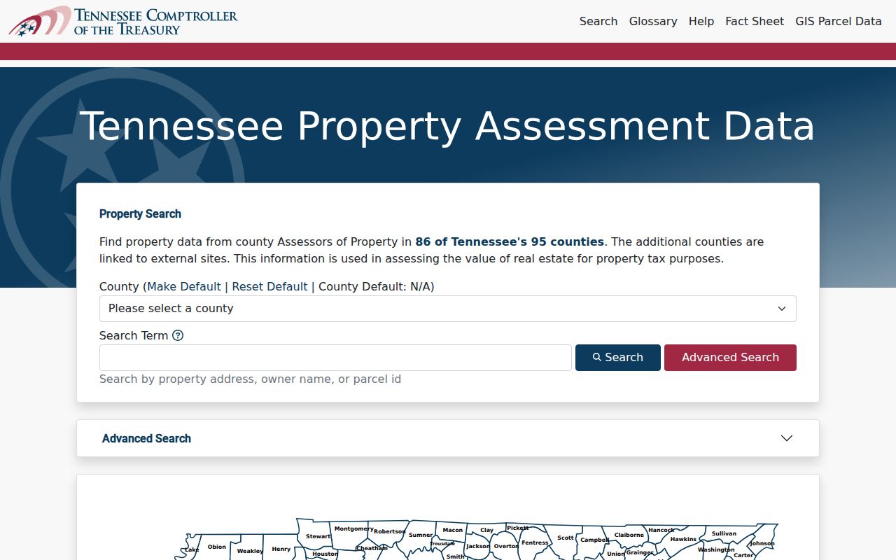 Oak Ridge residents directory Tennessee TPAD property search controls